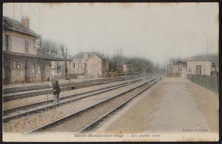 SAINT-MICHEL-SUR-ORGE.- Les quatre voies (21 mai 1905).