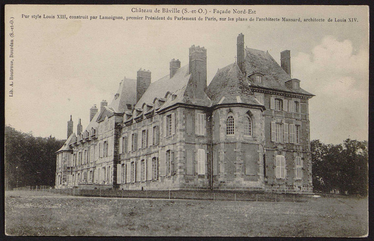 SAINT-CHERON.- Château de Baville : façade Nord-Est [1904-1930].