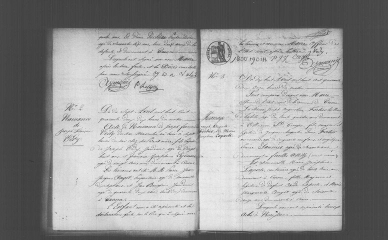 CROSNE. Naissances, mariages, décès : registre d'état civil (1842-1855). 