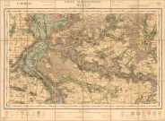 Carte agronomique MELUN (CORBEIL), carte topographique de l'Etat-major et carte géologique des Mines, dressée par Gustave LEFEVRE, ingénieur agronome, 1898-1899. Ech. 1/50 000. Sur toile. Coul. Dim. 0,73 x 0,54. 