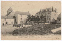 VILLENEUVE-SUR-AUVERS. - Une cour de ferme. Editeur L des G, 1905, timbre à 5 centimes. 