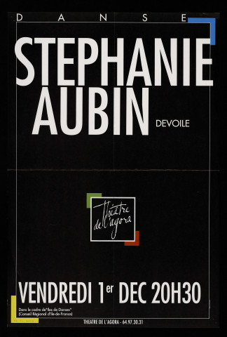 EVRY. - Danse : Stéphanie Aubin, Théâtre de l'Agora, 1er décembre 1989. 