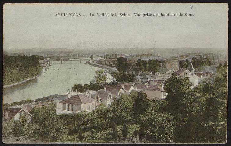 Athis-Mons.- La vallée de la Seine, vue prise des hauteurs de Mons [1904-1930]. 