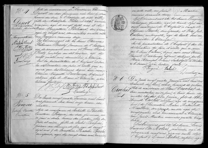 ETAMPES. Naissances : registre d'état civil (1878). 
