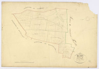 BLANDY. - Section B - Village (le), 3, ech. 1/2500, coul., aquarelle, papier, 69x100 (1831). 