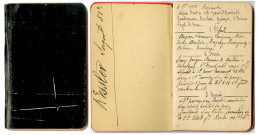 Notes.- Carnet manuscrit, 1914 -1915 ; - Tir sur avions, sans date ; - Historique des attaques en Argonne, 1914 ; - Carte du front n° 8 de Souain à Verdun, 1914-1917. (4 pièces)