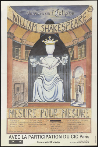JUVISY-SUR-ORGE.- Représentation théâtrale : Mesure pour mesure, Théâtre de l'Eclipse, Succursale GF Juvisy, [1990]. 
