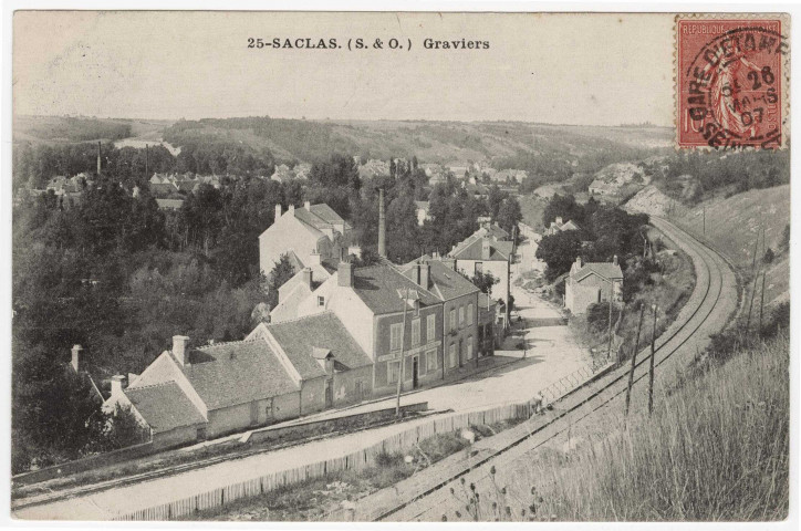 SACLAS. - Graviers [Editeur Royer, 1907, timbre à 10 centimes]. 