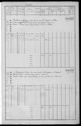 DRAVEIL. - Matrice des propriétés bâties : cases 1201 à 1800 [cadastre rénové en 1967]. 
