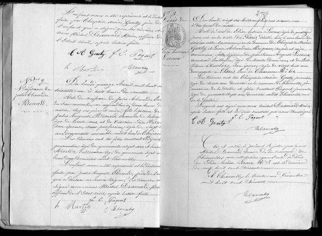 THIONVILLE. Naissances, mariages, décès : registre d'état civil (1861-1875). 