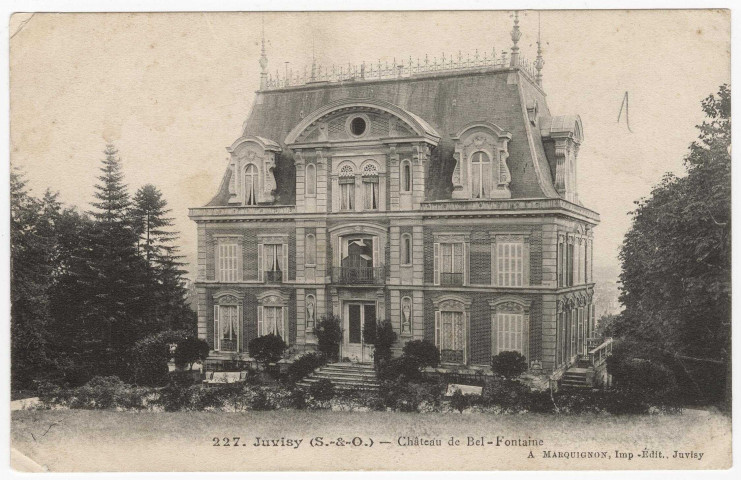 JUVISY-SUR-ORGE. - Château de Bel-Fontaine. Marquignon 