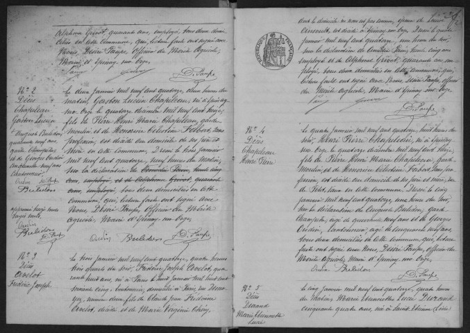 EPINAY-SUR-ORGE.- Décès : registre d'état civil. 