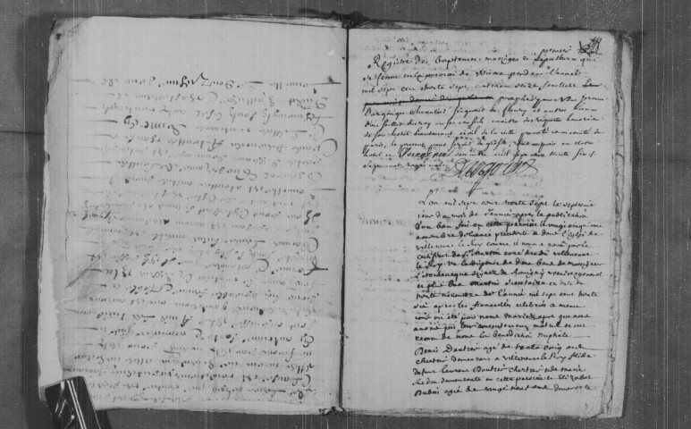 WISSOUS. Paroisse Saint-Denis : Baptêmes, mariages, sépultures : registre paroissial (1737-1751). 