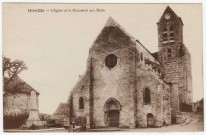 ITTEVILLE. - L'église et le monument aux morts. Thiriat, 10 lignes, 40 c, ad, sépia. 