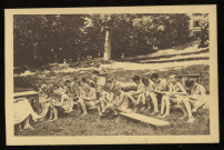 YERRES. - Préventorium Albert Calmette, classe en plein air (12). Editeur Office public d'hygiène sociale, sépia. 