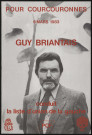 COURCOURONNES. - Affiche électorale. Guy BRIANTAIS conduit la liste de l'union de la gauche, 6 mars 1983. 