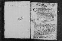 CHALO-SAINT-MARS. Paroisse Saint-Médard : Baptêmes, mariages, sépultures : registre paroissial (1696-1745). [Lacunes : B.M.S. (1712-1730)]. 