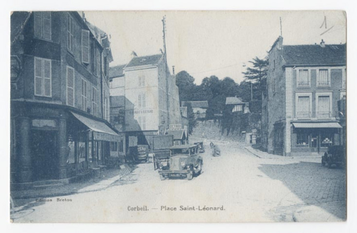 CORBEIL-ESSONNES. - Place Saint-Léonard, Breton, bleue. 