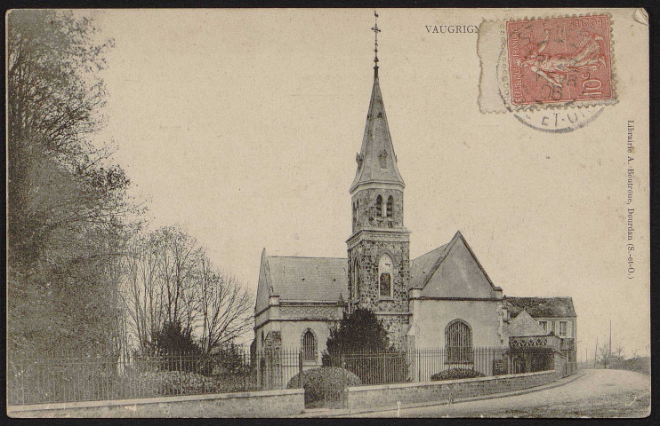 Vaugrigneuse.- L'église (22 février 1906).