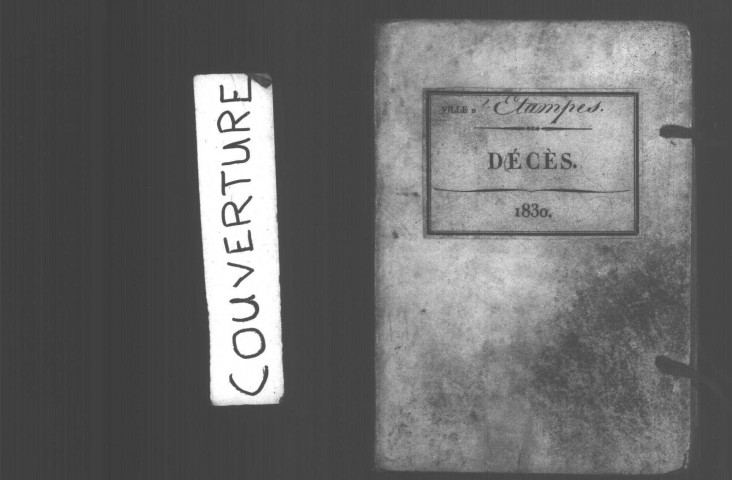 ETAMPES. Décès : registre d'état civil (1830). 