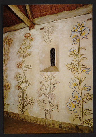 MILLY-LA-FORET.- Chapelle Saint-Blaise des Simples : intérieur, fresque murale [1972-1982].