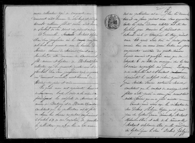 COURDIMANCHE-SUR-ESSONNE. Naissances, mariages, décès : registre d'état civil (1861-1875). 