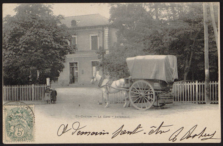 SAINT-CHERON.- La gare (1900-1903).