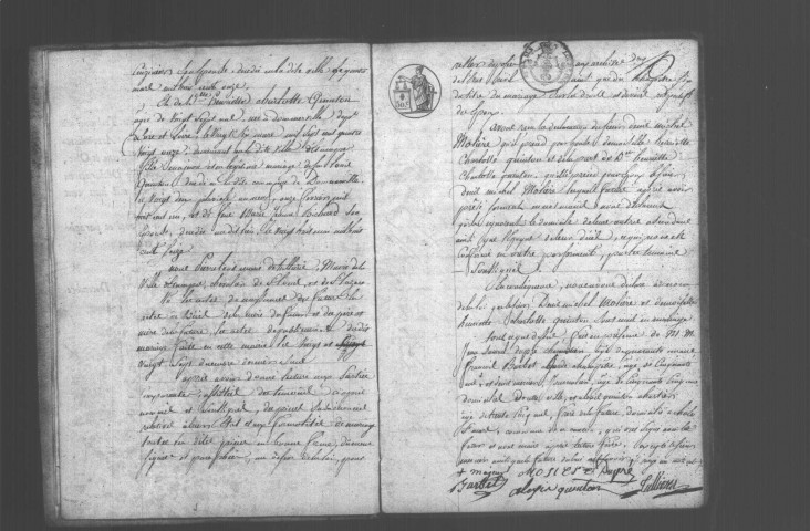 ETAMPES. Mariages : registre d'état civil (1819). 