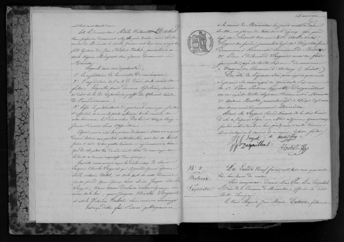MEREVILLE . Mariages : registre d'état civil (1846-1860). 