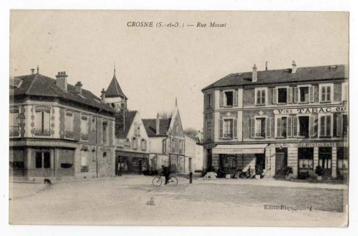 CROSNE. - Rue Masset, Riquebourg, 1918, 15 lignes, ad. 