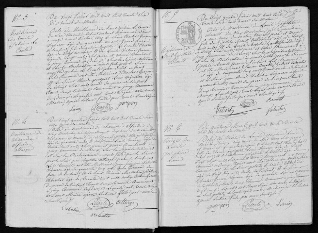 BREUX-JOUY. Naissances, mariages, décès : registre d'état civil (1836-1843). 
