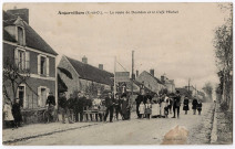 ANGERVILLIERS. - La route de Dourdan et le café Michel, Michel, 1914, 10 lignes, ad. 