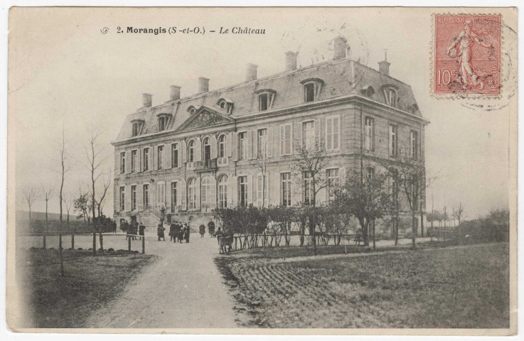 MORANGIS . - Le château [1906, timbre à 10 centimes]. 