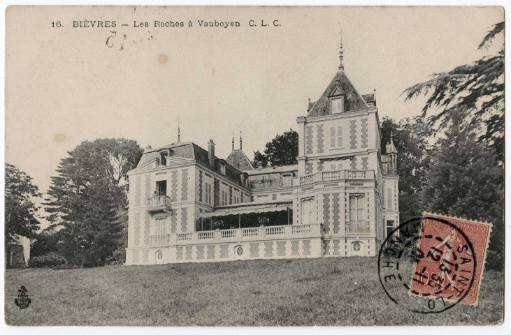 BIEVRES. - Les Roches à Vauboyen. 1905, timbre à 10 centimes. 