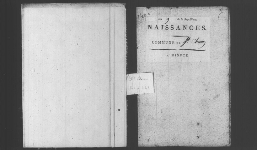 SAINT-CHERON. Naissances, mariages, décès : registre d'état civil (an IX-an XI). 
