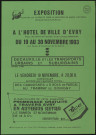 EVRY. - Exposition : Decauville et les transports urbain et suburbains, Hôtel-de-Ville, 19 novembre-30 novembre 1993. 