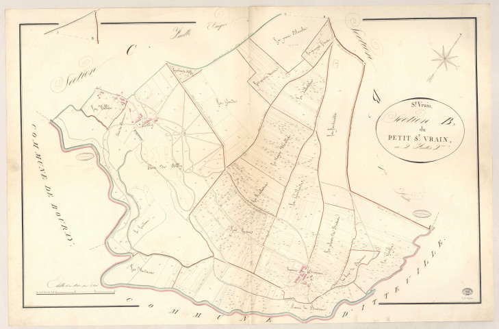 SAINT-VRAIN. - Section B : Petit Saint-Vrain (le), 2e feuille. 