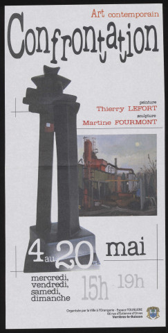VERRIERES-LE-BUISSON. - Exposition Art contemporain : Thierry Lefort, peintre et Martine Fourmont, sculpture, Espace Tourlière, 4 mai-20 mai 2012. 
