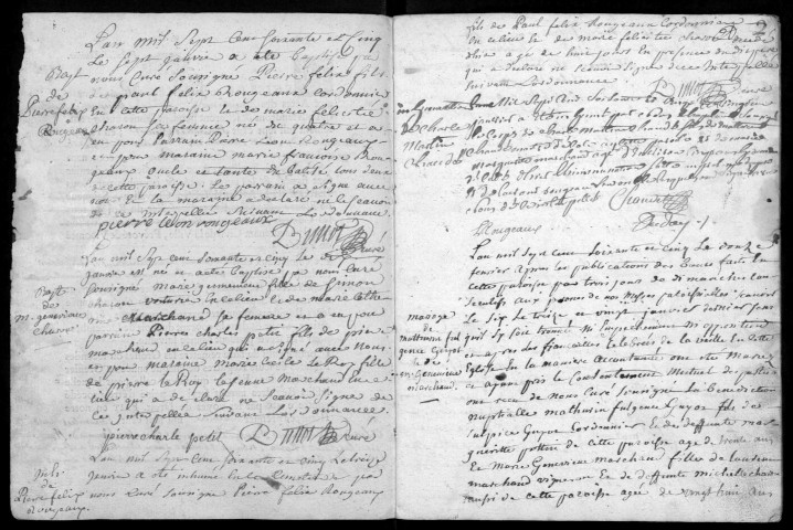 CHEPTAINVILLE. - Registre paroissial. - Baptêmes, mariages et sépultures. 