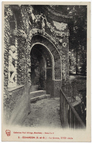 ECHARCON. - La grotte dans le parc du château, XVIIe siècle, collection Paul Allorge, Montlhéry. 