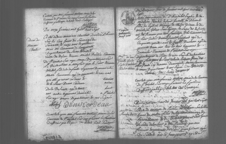 SAINT-MICHEL-SUR-ORGE. Naissances, mariages, décès : registre d'état civil (1807-1818). 