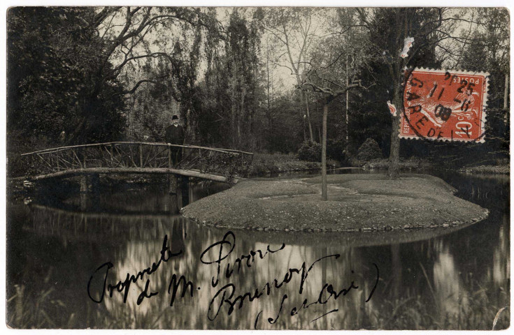 BRUNOY. - Propriété Piron, 1908, 5 lignes, 10 c, ad. 