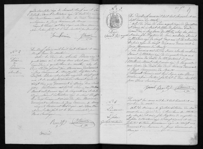 BREUX-JOUY. Naissances, mariages, décès : registre d'état civil (1861-1867). 