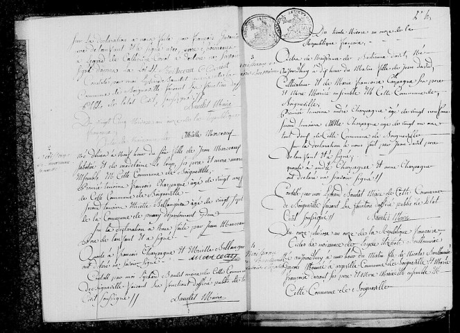BOIGNEVILLE. Naissances, mariages, décès : registre d'état civil (an XI-1825). 