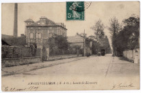ANGERVILLIERS. - Route de Limours, Royer, 1909, 1 mot, 5 c, ad. 
