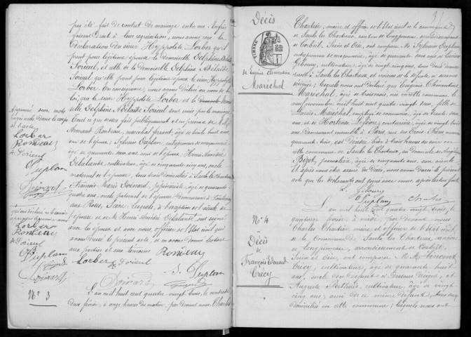 SAULX-LES-CHARTREUX. Naissances, mariages, décès : registre d'état civil (1883-1889). 