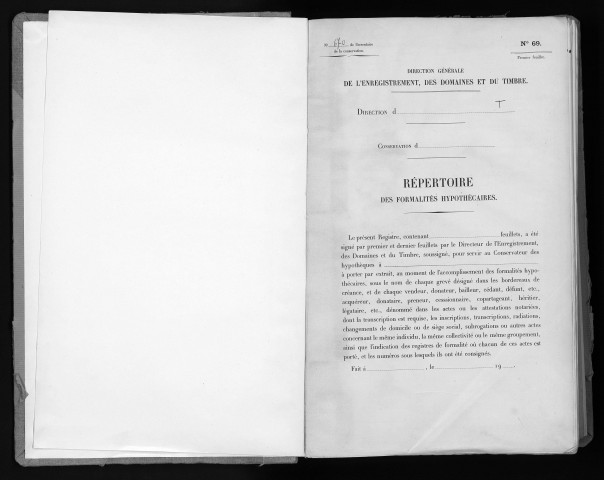 Conservation des hypothèques de CORBEIL. - Répertoire des formalités hypothécaires, volume n° 670 : A-Z (registre ouvert vers 1948). 