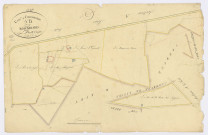 COURCOURONNES. - Section B - Bois Briard (le), ech. 1/2500, coul., aquarelle, papier, 64x97 (1823). 