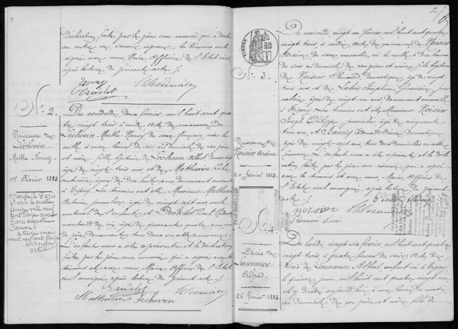 TIGERY . Naissances, mariages, décès : registre d'état civil (1884-1896). 