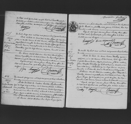 ANGERVILLE. Décès : registre d'état civil (1848-1860). 